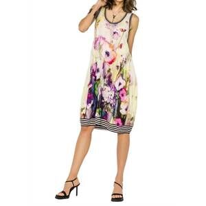 NEW BEATE HEYMANN printed mini dress in purple flower